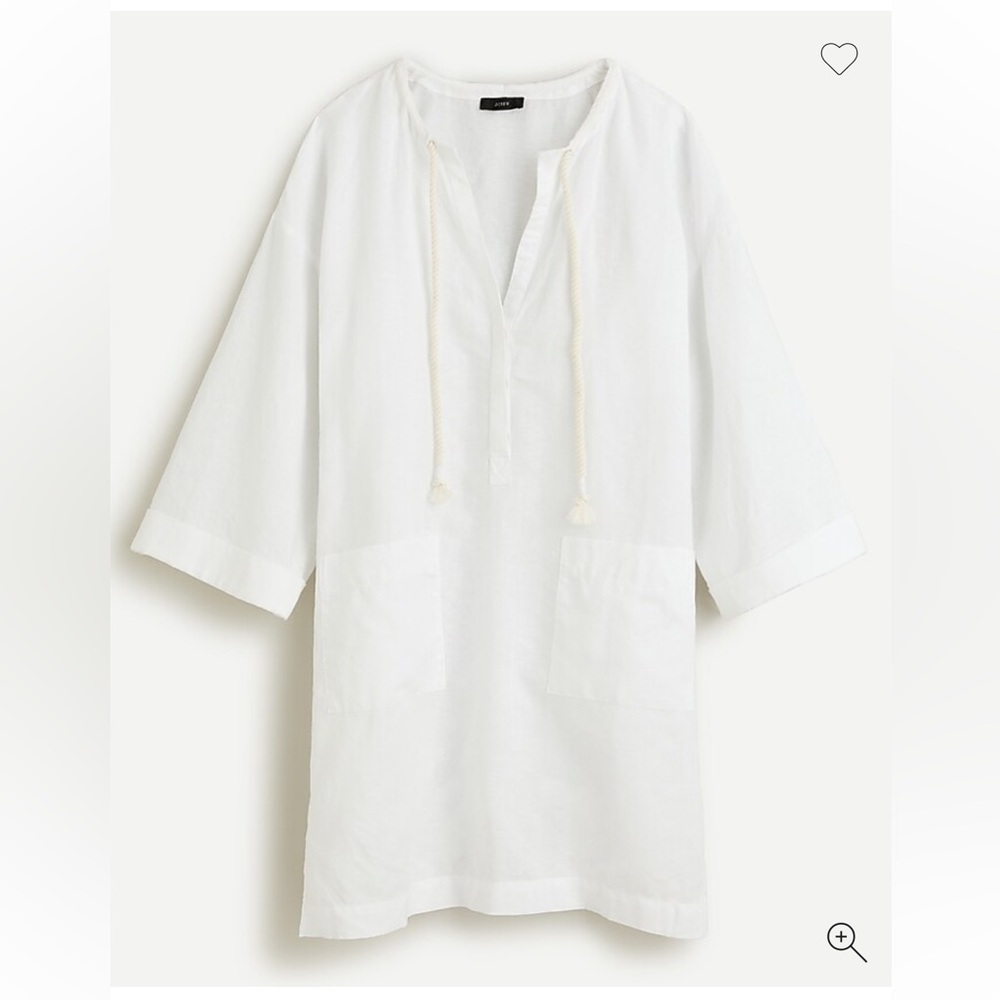 Jcrew Linen White Cover Up Size M